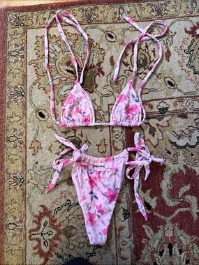 PacSun Pink Floral Swim Suit
